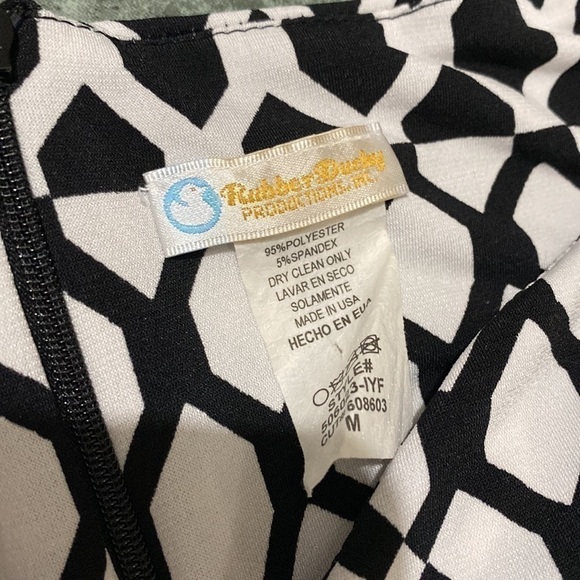 Rubber Ducky Black & White Dress size M - Picture 4 of 6
